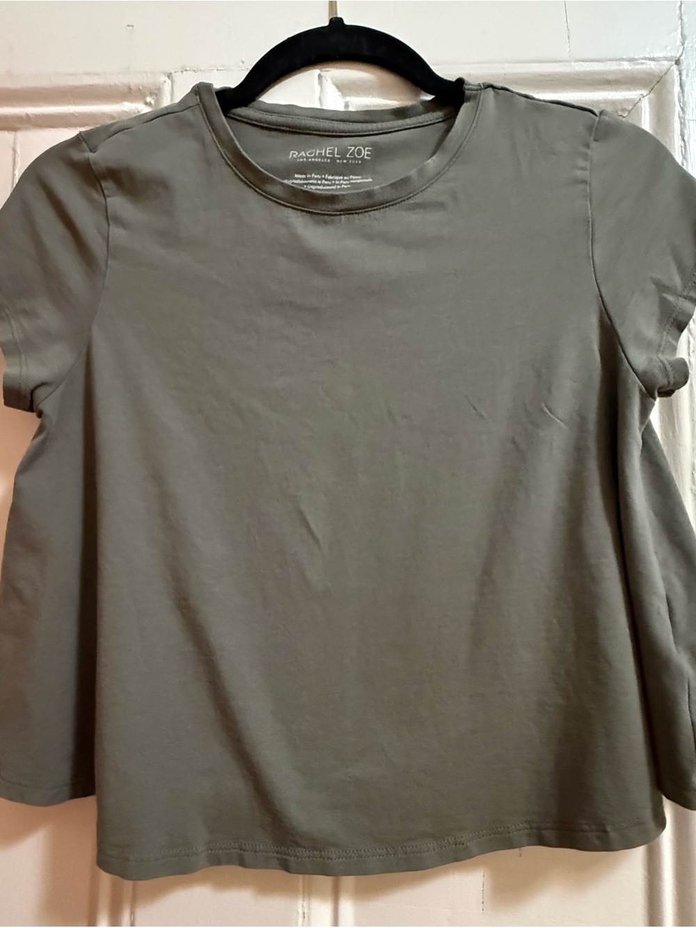 Rachel Zoe Olive Short Sleeve Crew Tee